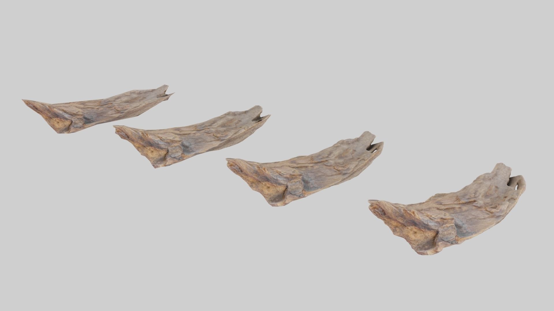 PSWooden006 scanned Wood chip Low-poly 3D model_4