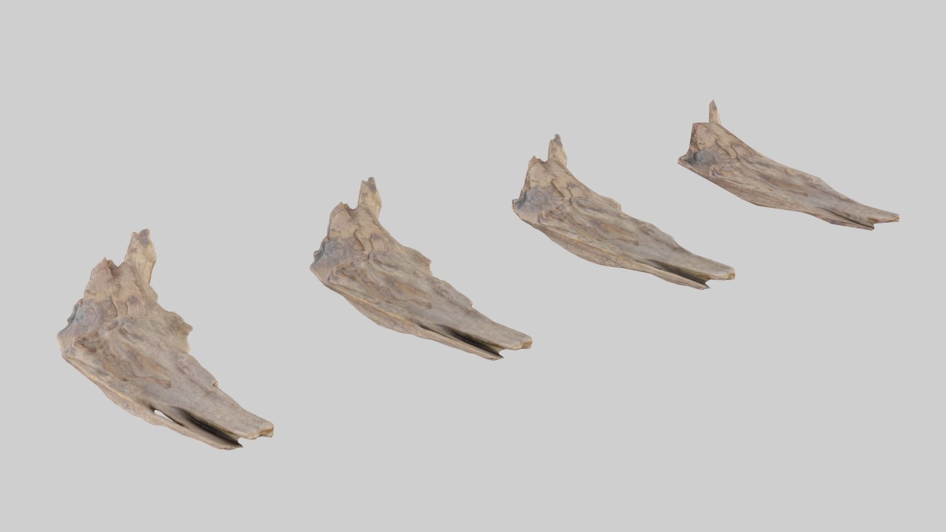 PSWooden006 scanned Wood chip Low-poly 3D model_3