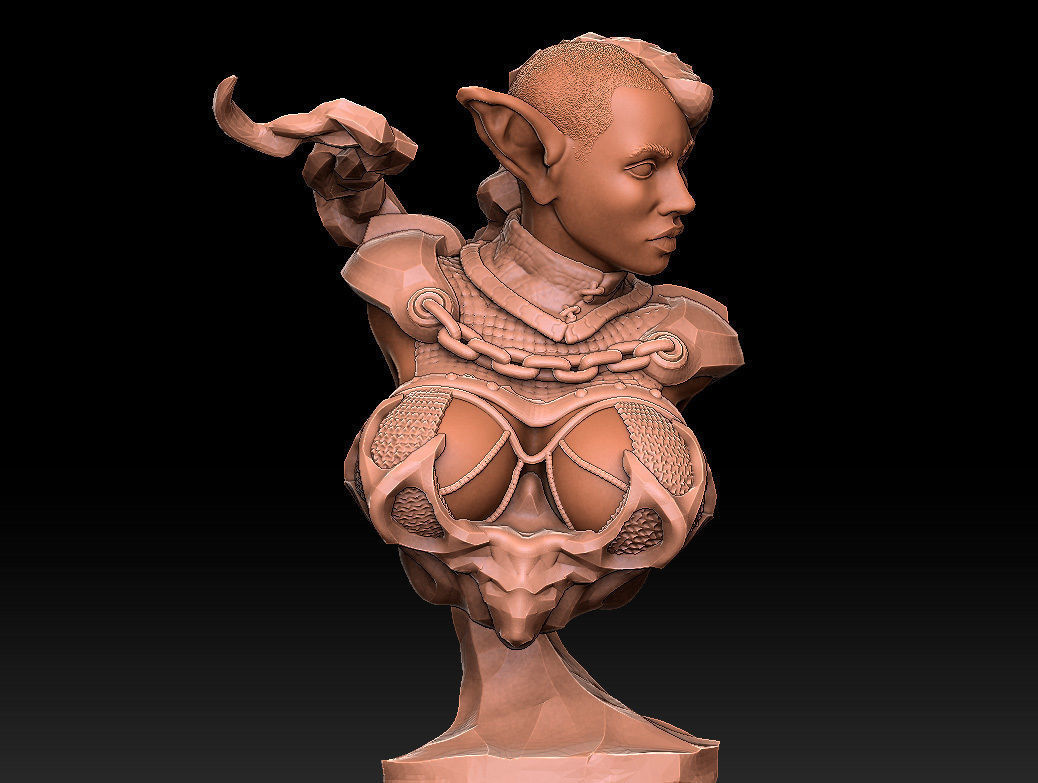 Elf - 3D Character Design and Sculpt - print ready stl 3D print model_5