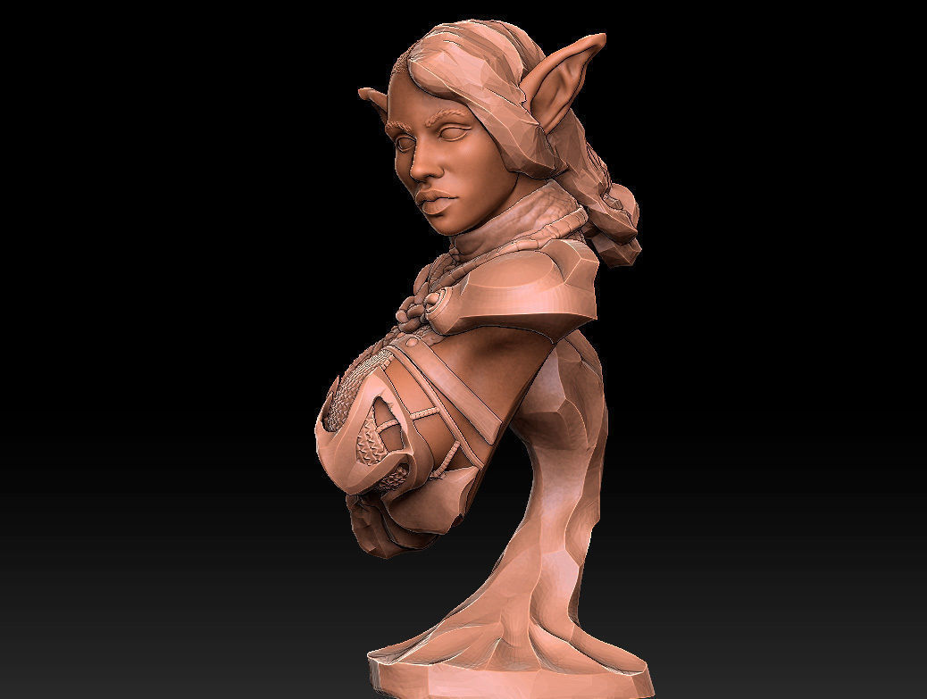 Elf - 3D Character Design and Sculpt - print ready stl 3D print model_7