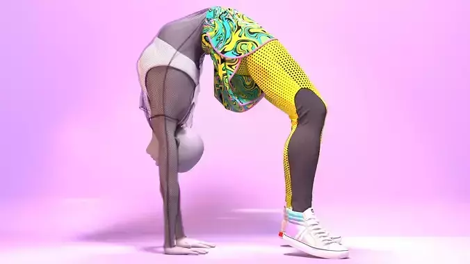 Yoga Outfit Fitted to Gen8 Body Mesh