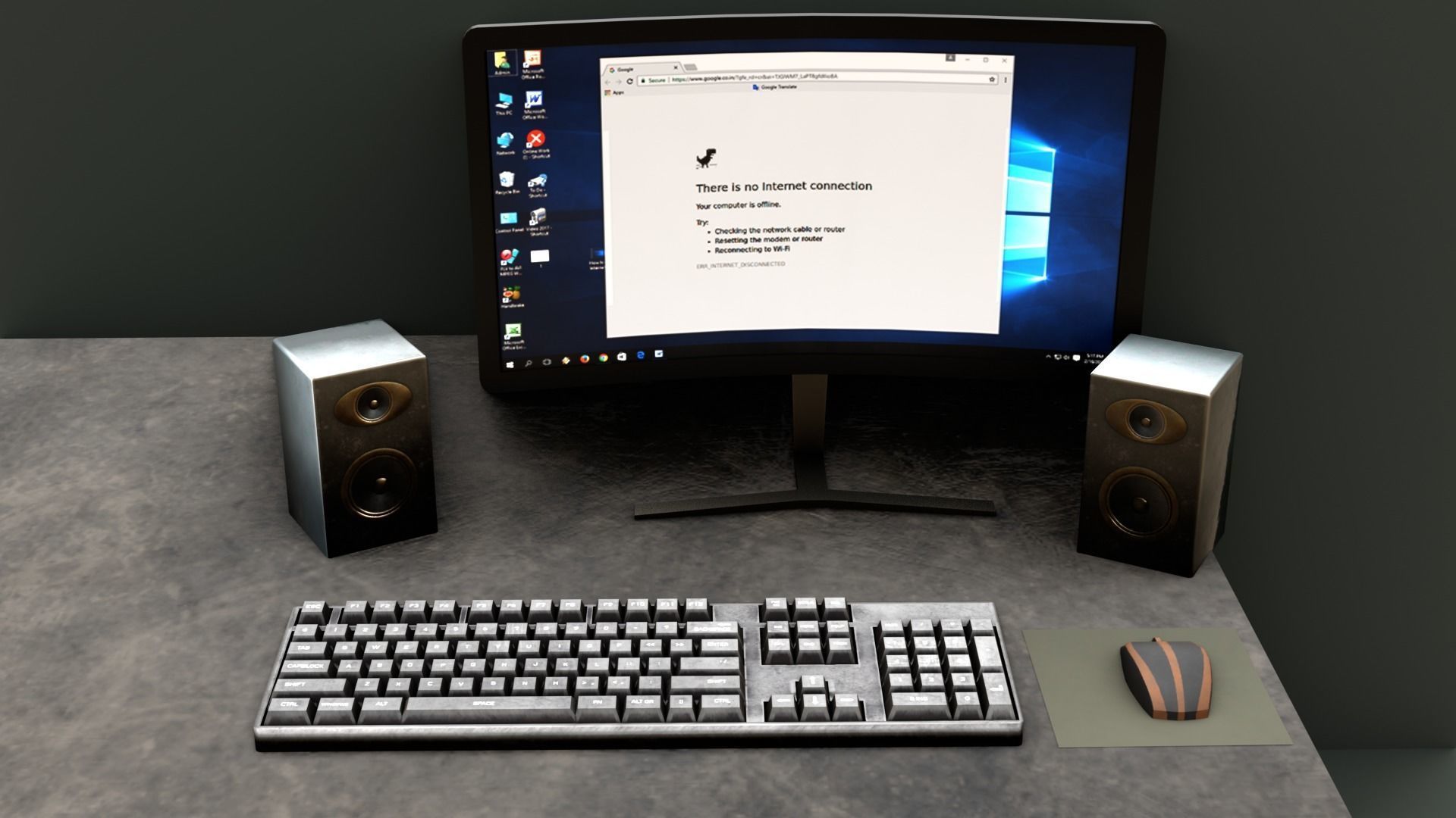 Scifi Monitors Dirty Props Low-poly 3D model_17