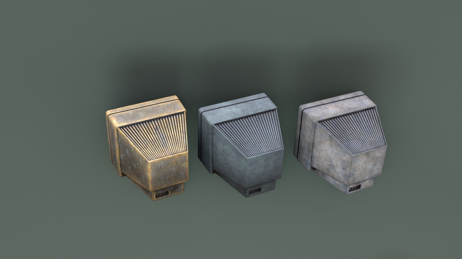 Scifi Monitors Dirty Props Low-poly 3D model_16