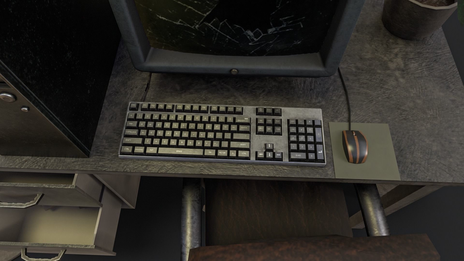 Scifi Monitors Dirty Props Low-poly 3D model_23