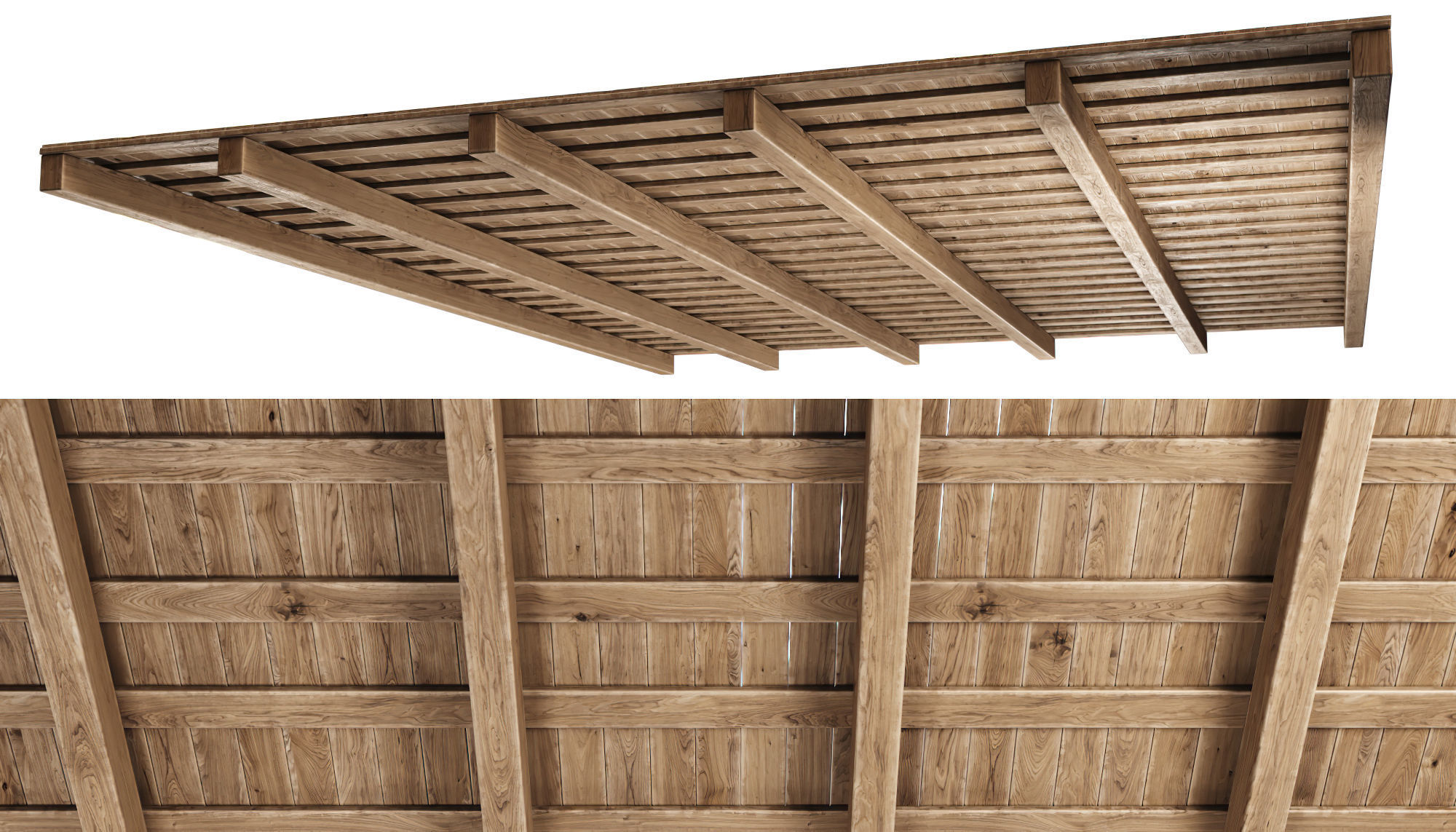 Wooden Ceiling V5  3D model_1