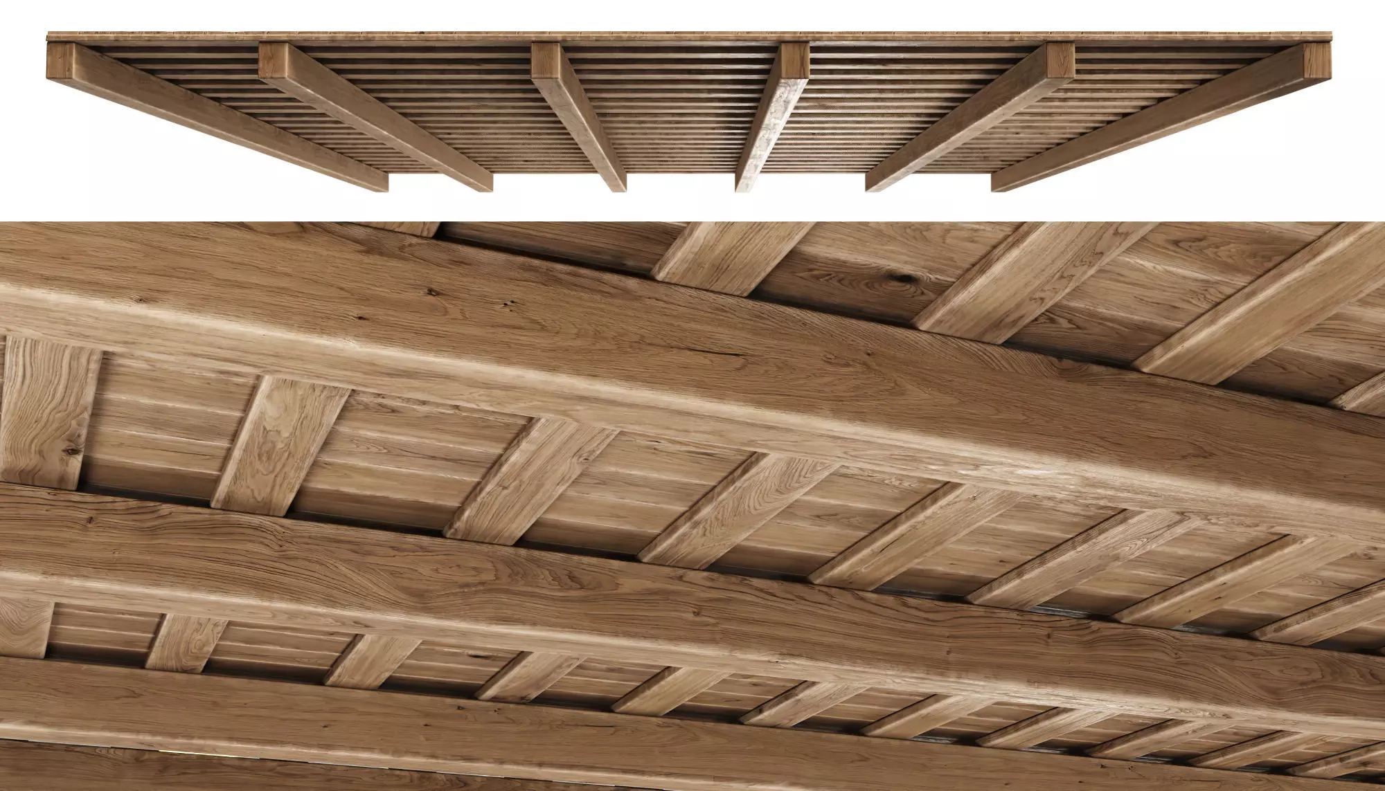 Wooden Ceiling V5  3D model_0
