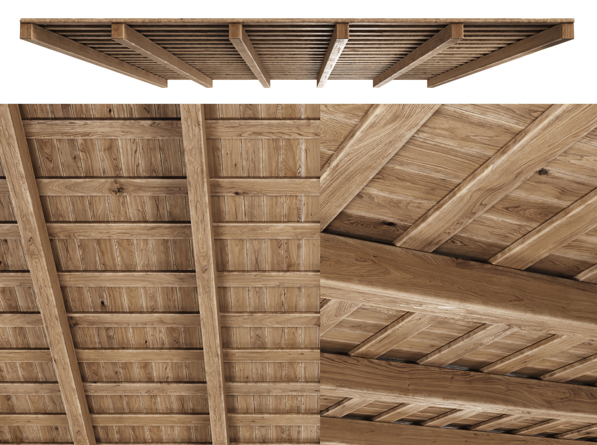 Wooden Ceiling V5  3D model_2