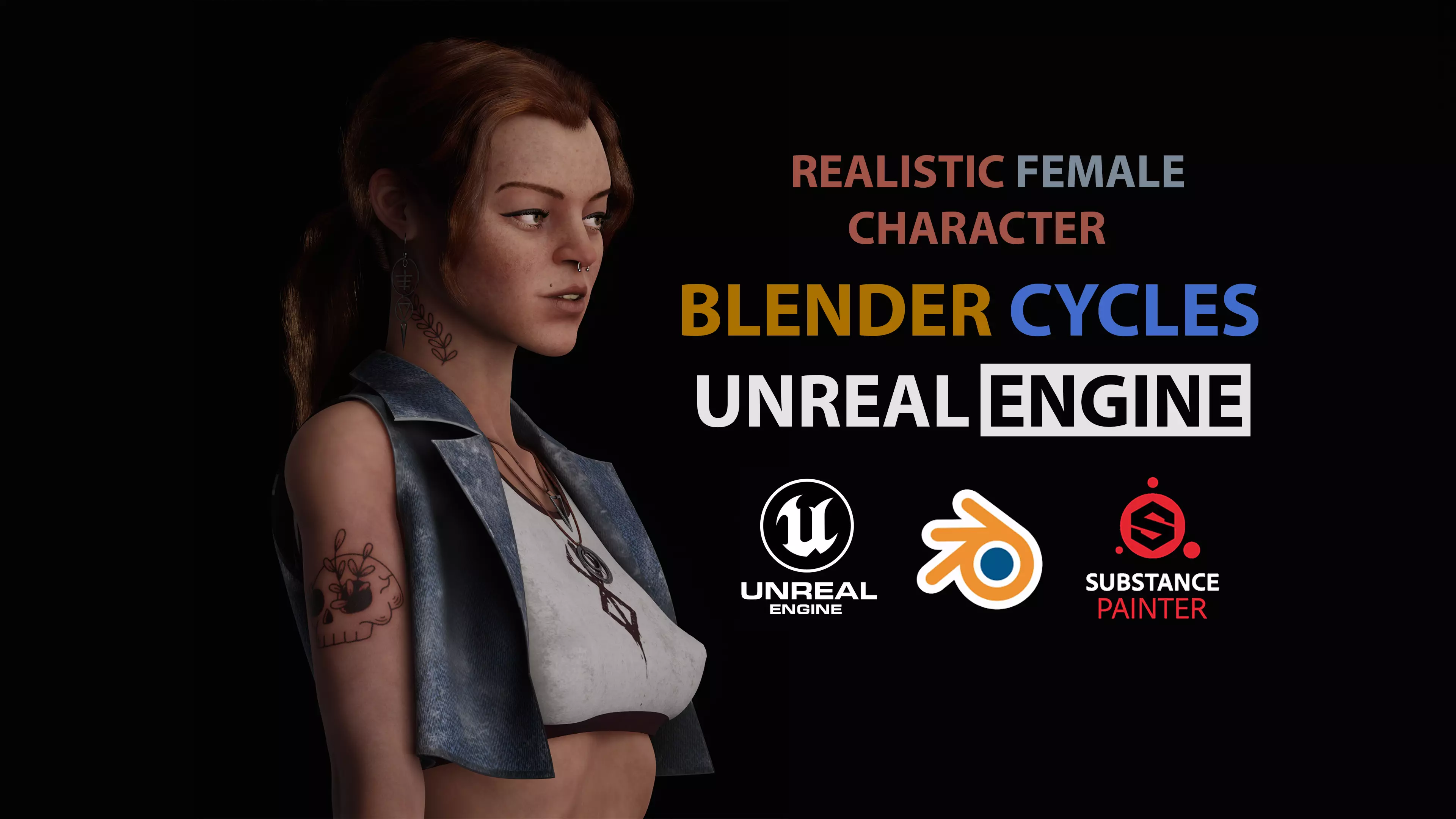 POST APOCALYPTIC THEMED FEMALE CHARACTER Free 3D model