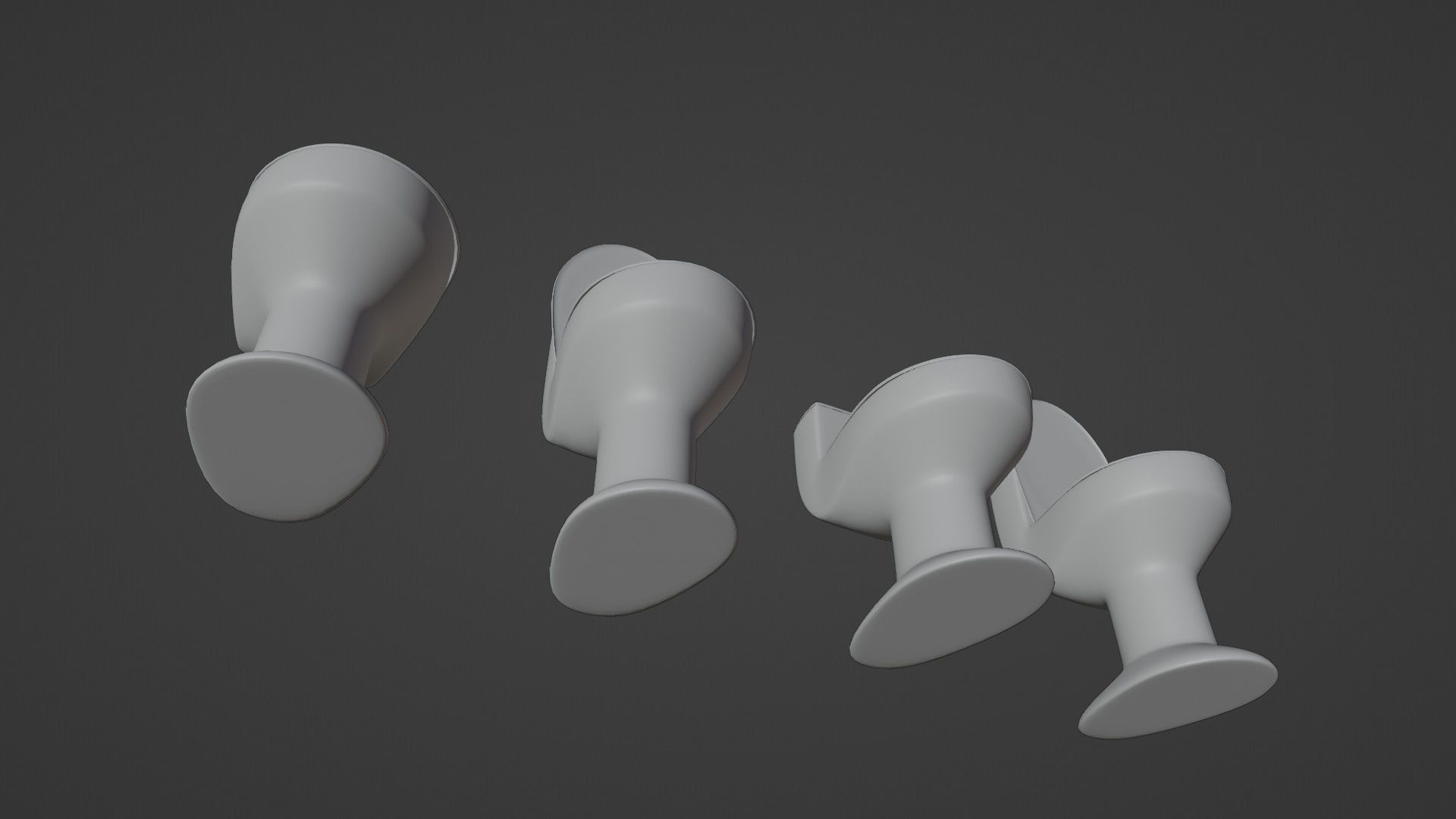 Toilets three Low-poly 3D model_9