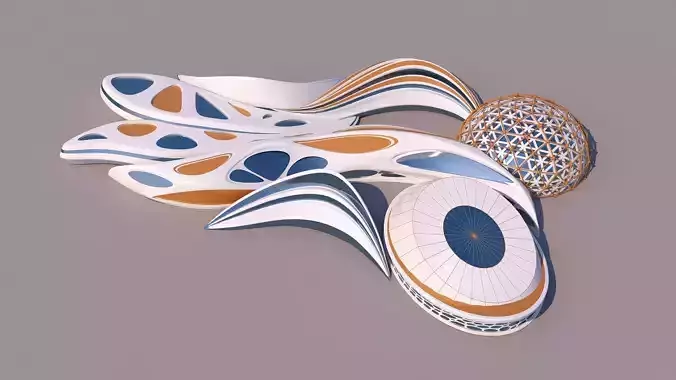0092 - Organic Building 3D model