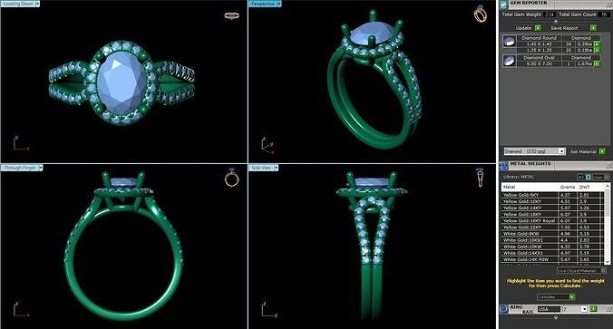 ACJ-081 engagement ring 3D print model