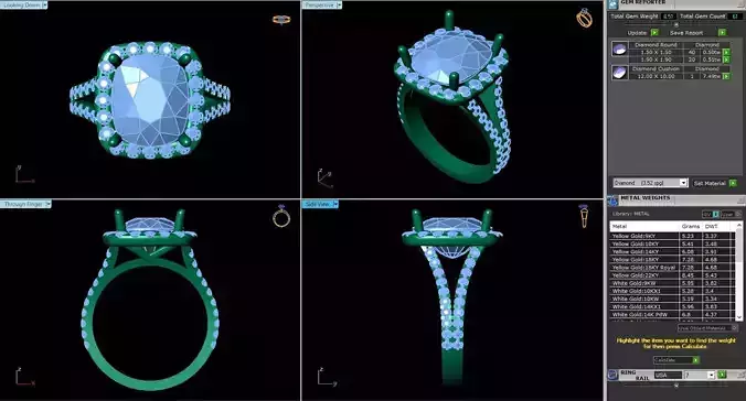 ACJ-068 diamond engagement ring