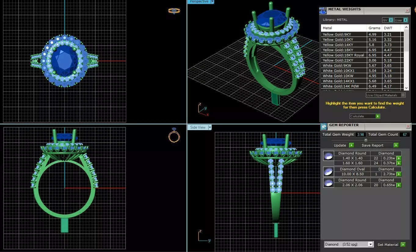 BCJ-100 engagement ring 3D print model_0