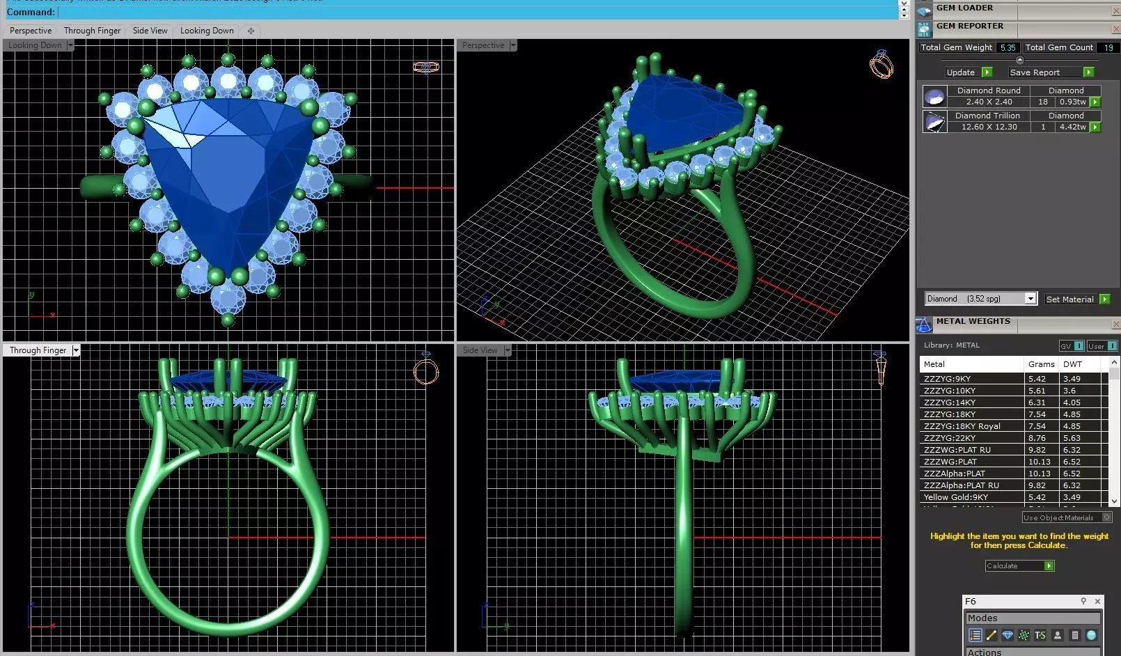 BCJ-092 engagement ring 3D print model