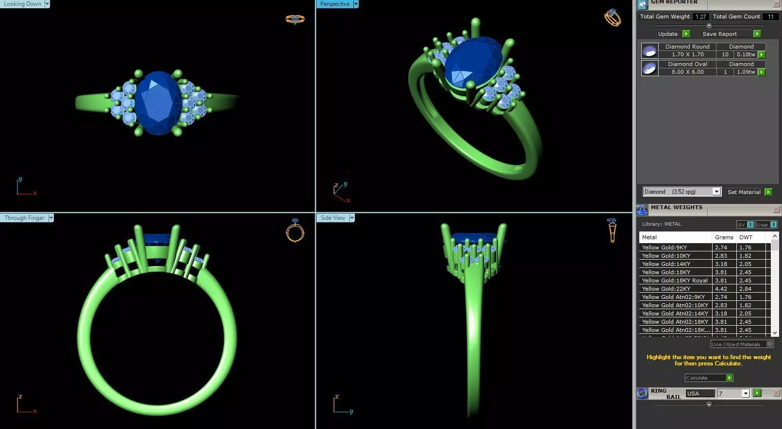 ACJ-046 sapphire engagement ring 3D print model_0