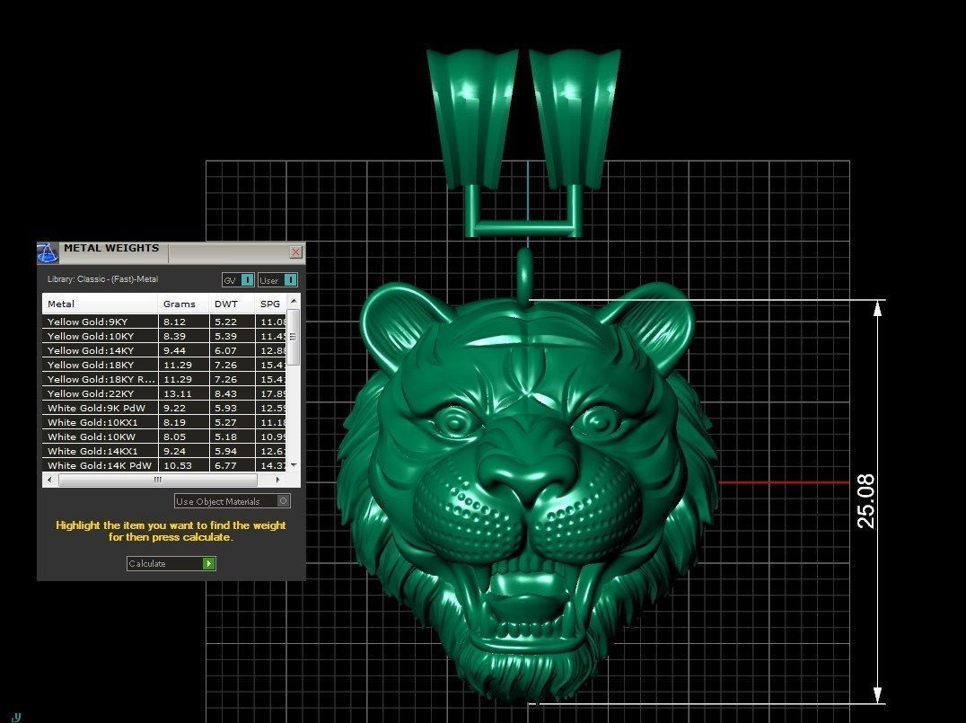 PANTHER PENDANT 3D print model_3