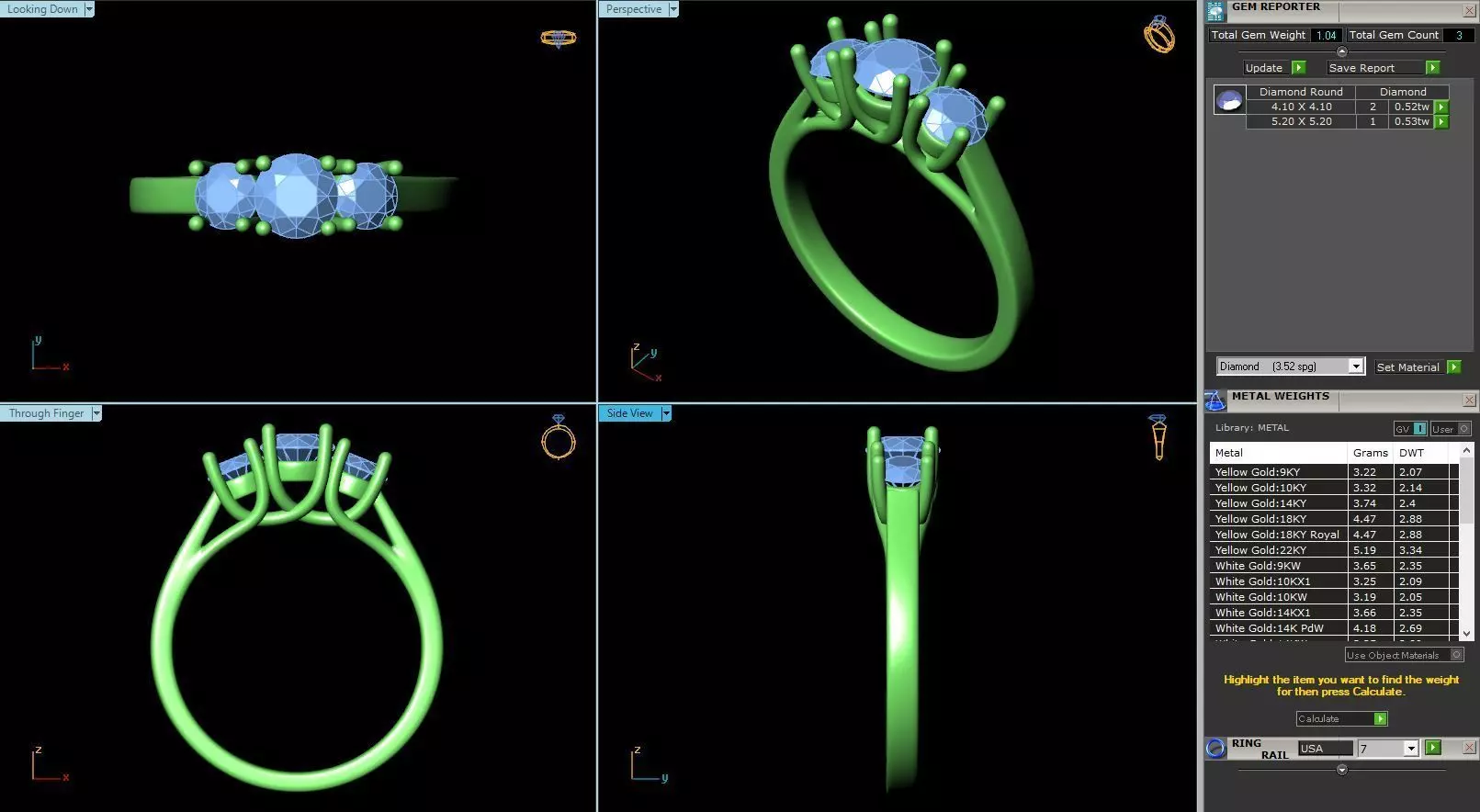BCJ-083 four ring 3D print model_0