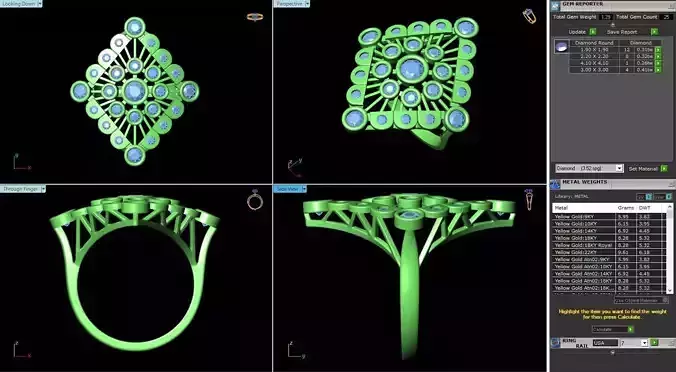 BCJ-077 four ring 3D print model BCJ-077 four ring 3D print model