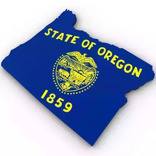 Oregon Political Map 3D model