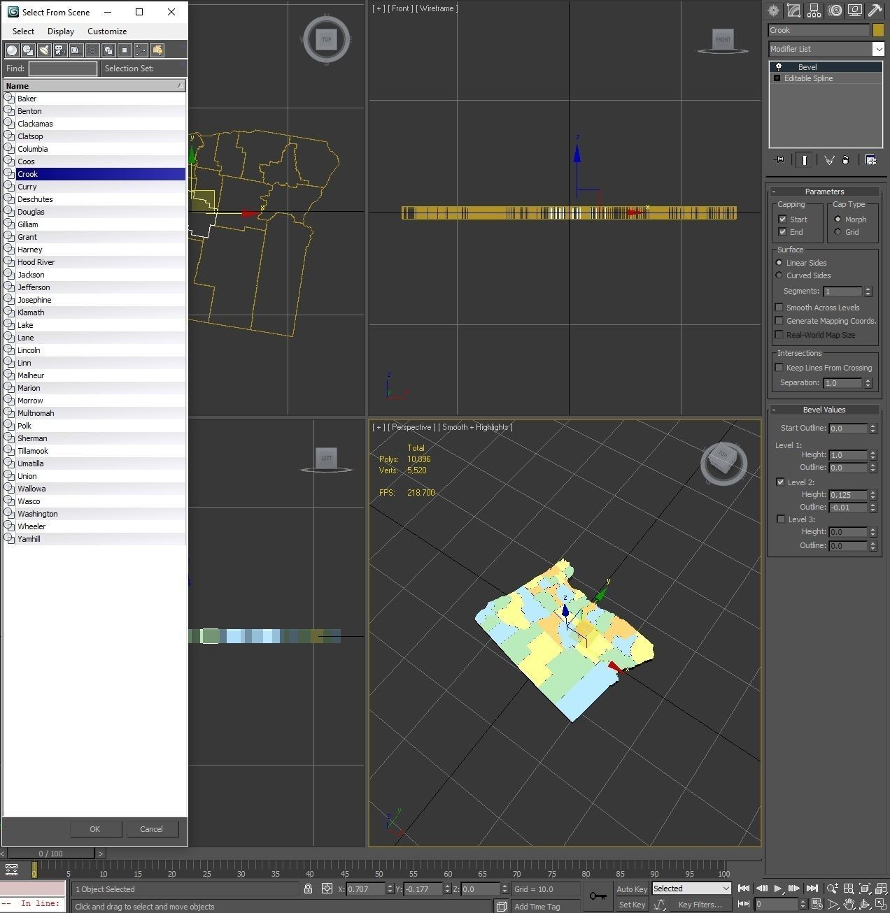 Oregon Political Map 3D model_8