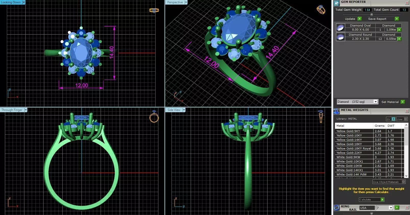 ACJ-034 ring with gemstones 3D print model_0