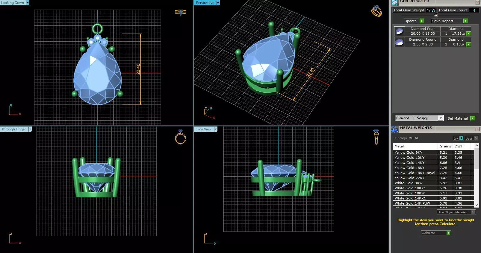 ACJ-032 diamond with different dimensions 3D print model_0