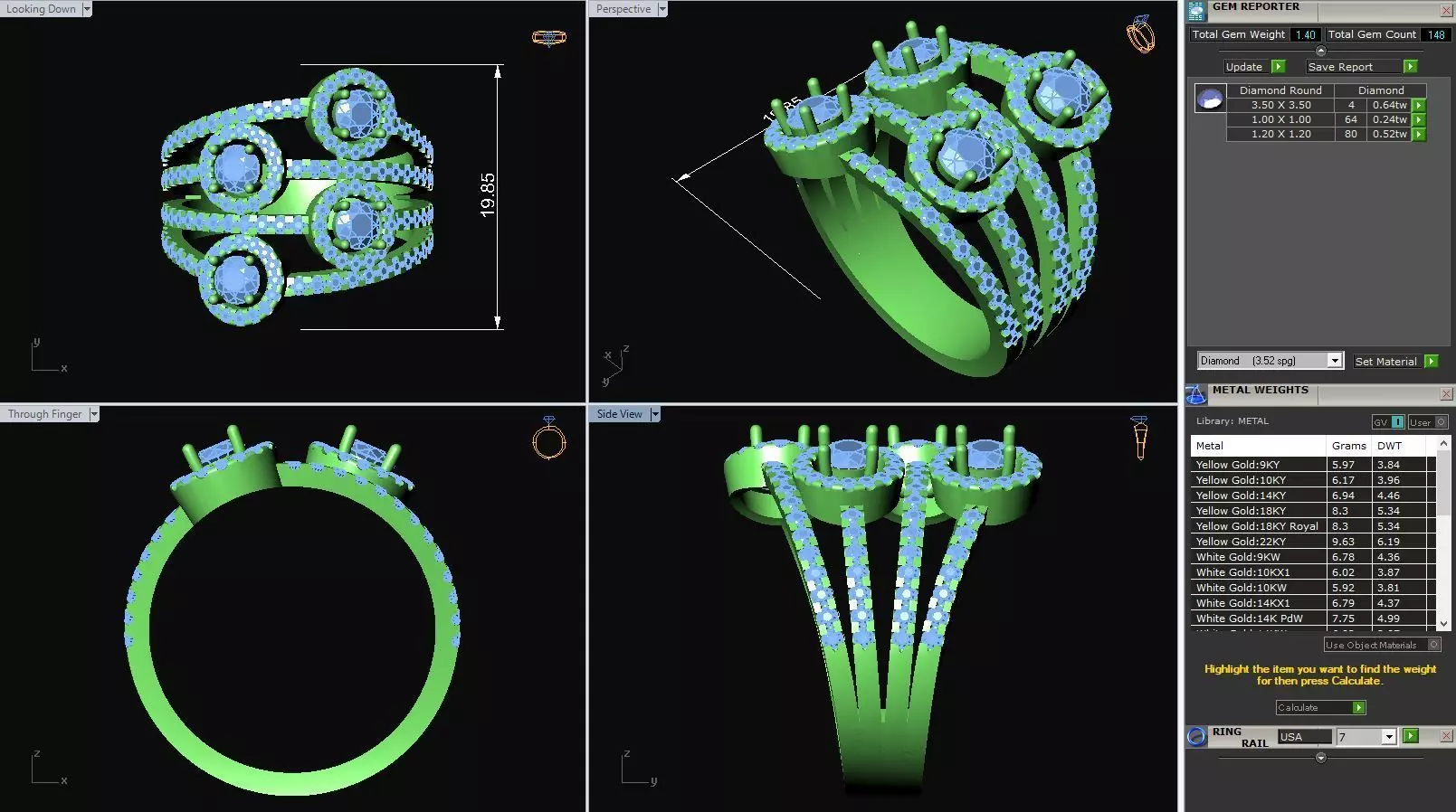 BCJ-068 four ring 3D print model_0
