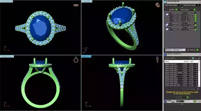 ACJ-028 sapphire engagement ring