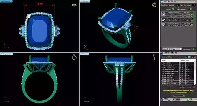 BCJ-052 sapphire and diamond ring