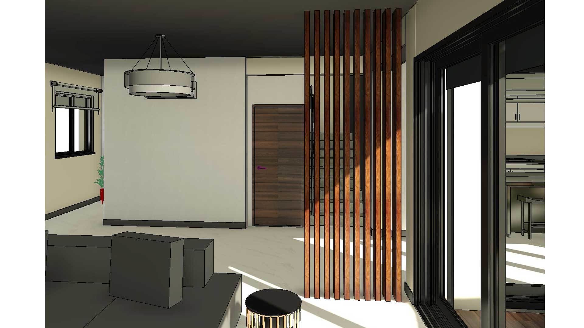 Wooden Column Decor Screens Room Divider 3D model_4