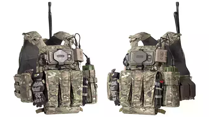 AVS PLATE CARRIER V2 Low-poly 3D model