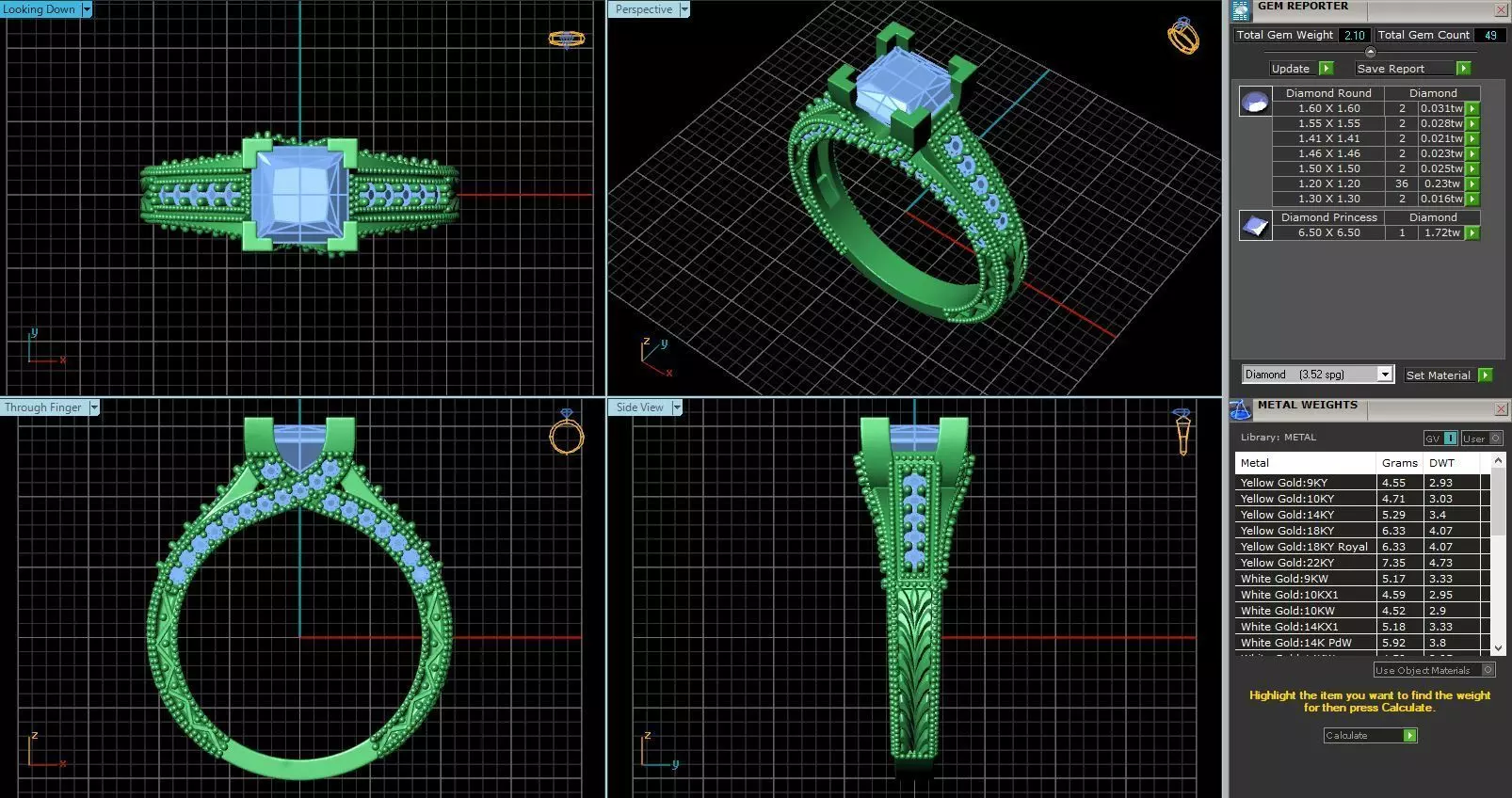 BCJ-048 engagement ring 3D print model_0