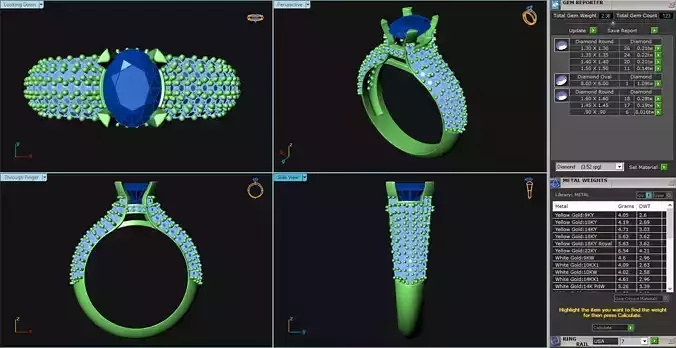 BCJ-046 sapphire engagement ring