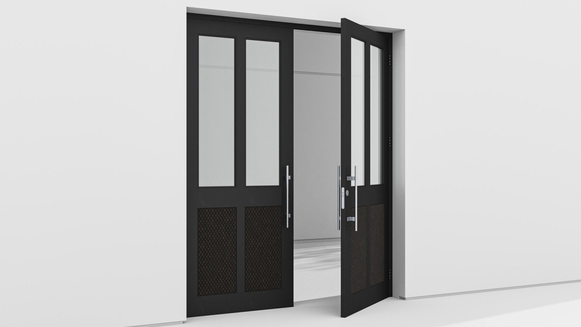 Aluminium door 147 3D model_3