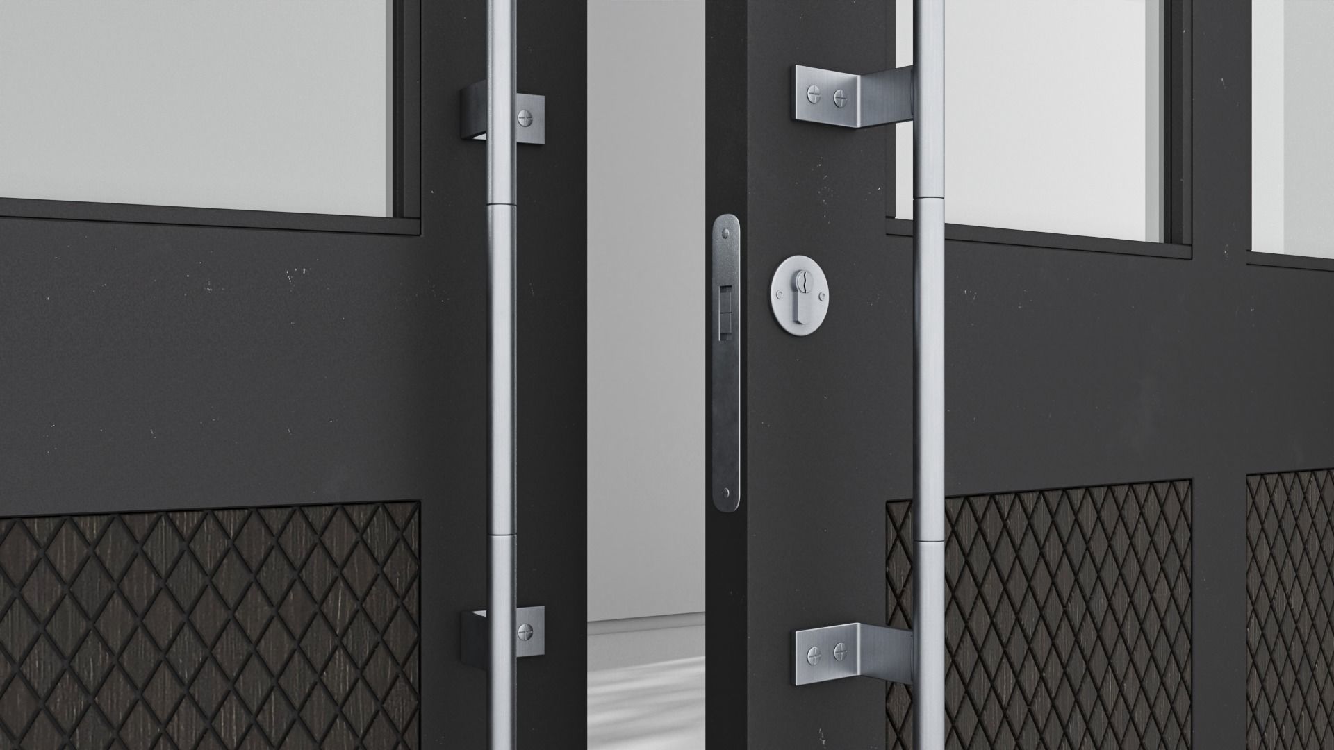 Aluminium door 147 3D model_4