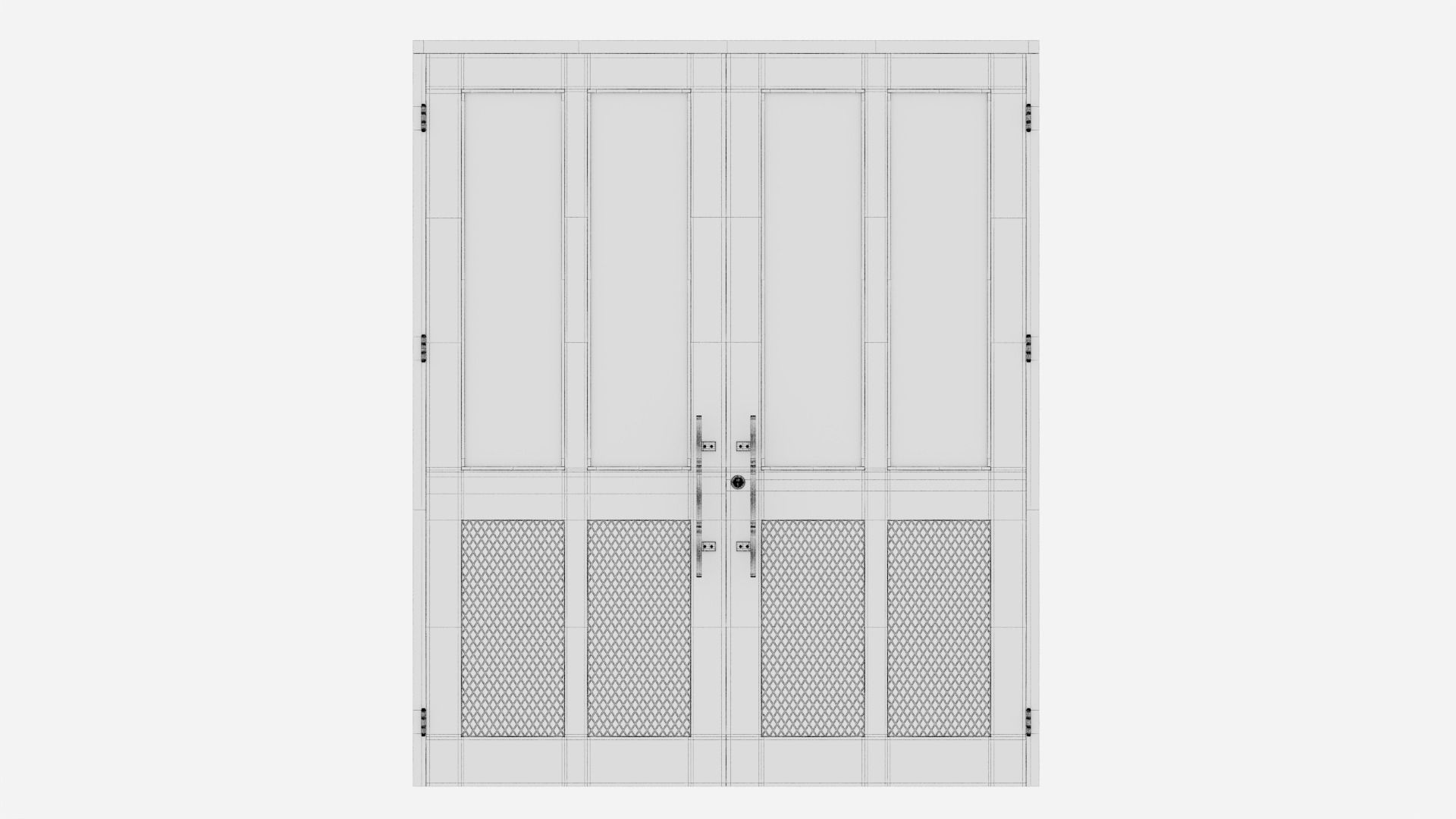 Aluminium door 147 3D model_5