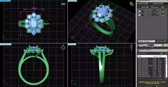 BCJ-038 ring with design