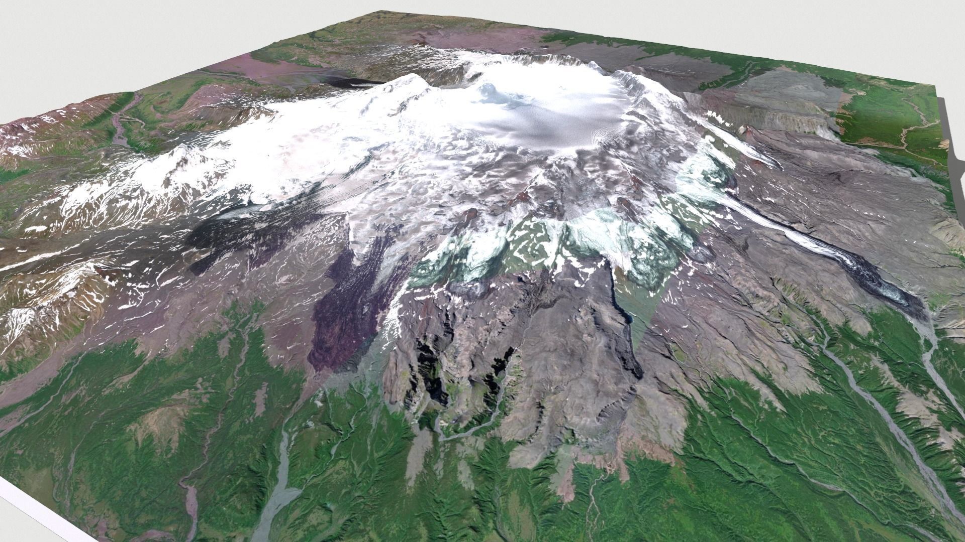 Veniaminov Volcano 3D model_10