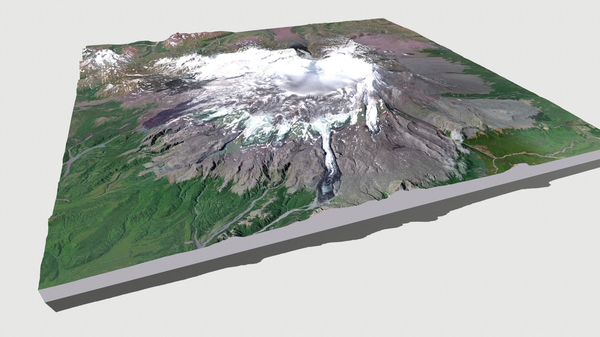 Veniaminov Volcano 3D model_12