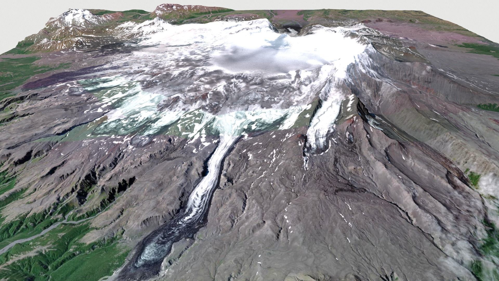 Veniaminov Volcano 3D model_2