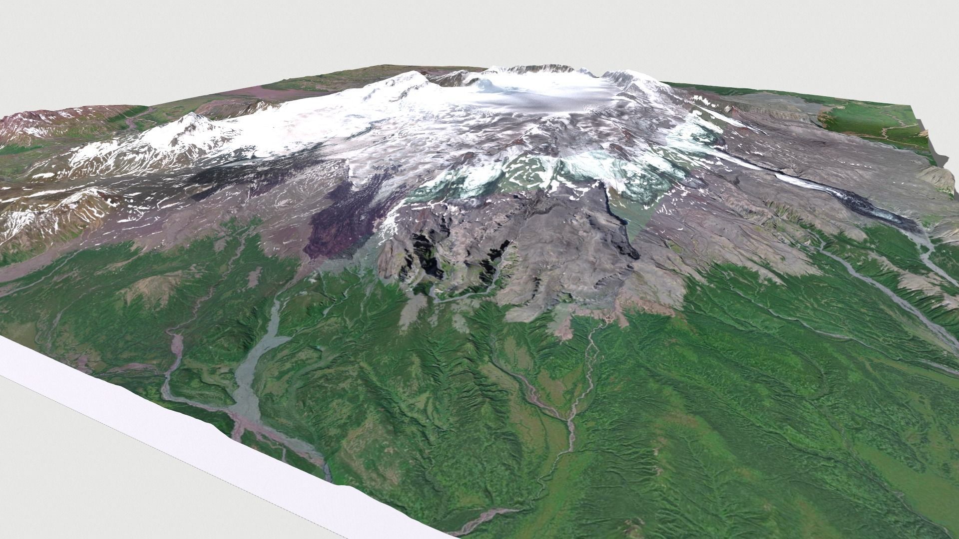 Veniaminov Volcano 3D model_11