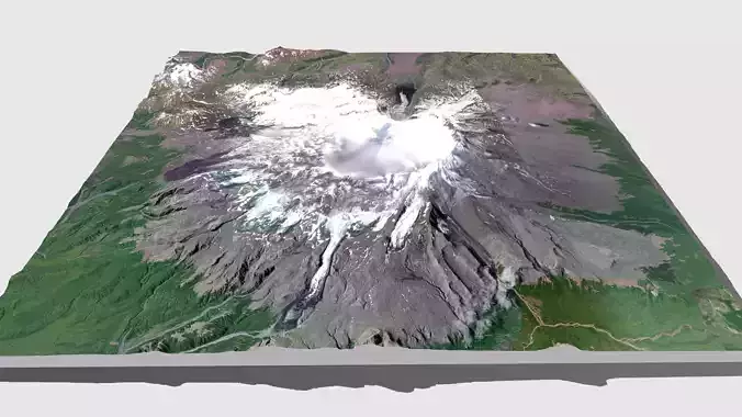 Veniaminov Volcano 3D model