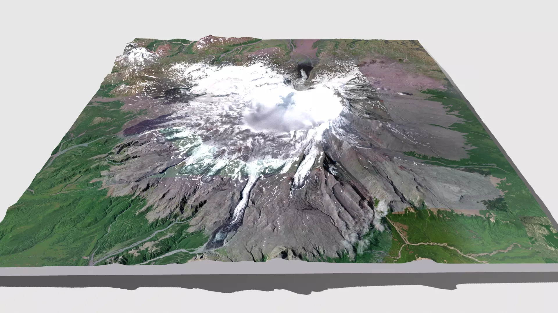 Veniaminov Volcano 3D model_0