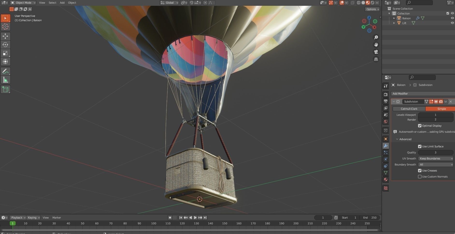 Hot Air Balloons    Low-poly 3D model_19
