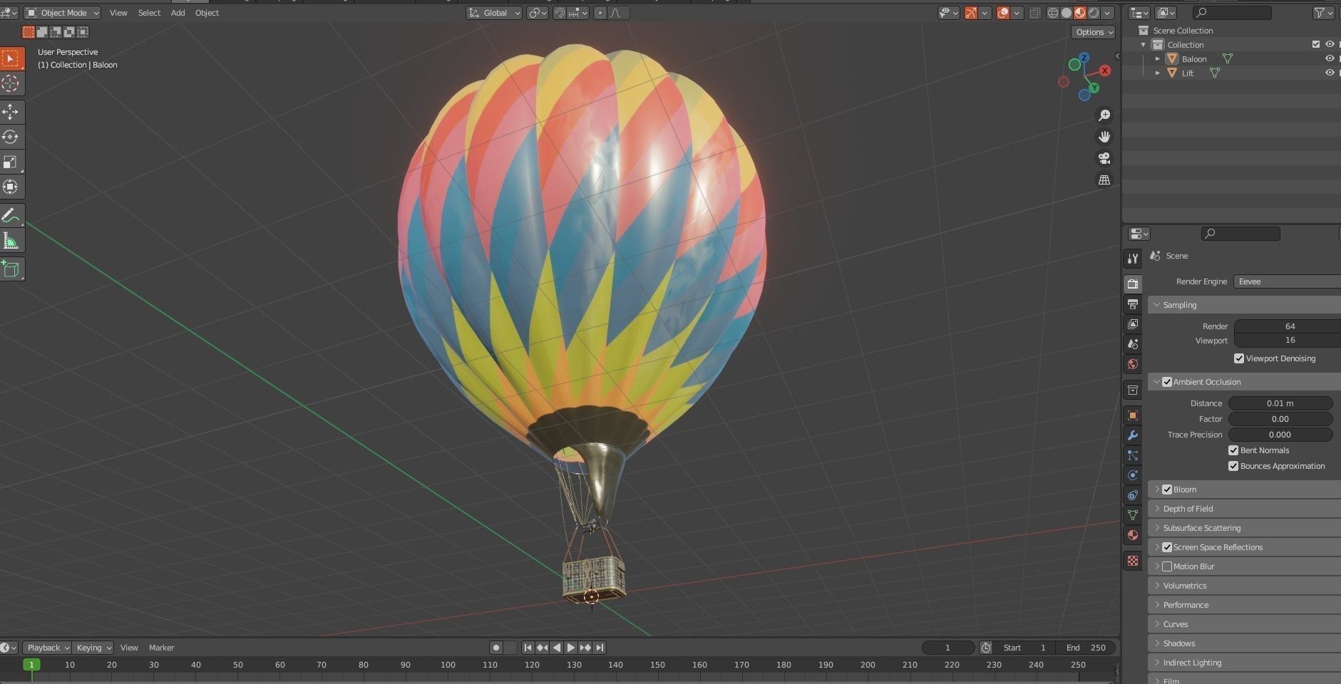Hot Air Balloons    Low-poly 3D model_17