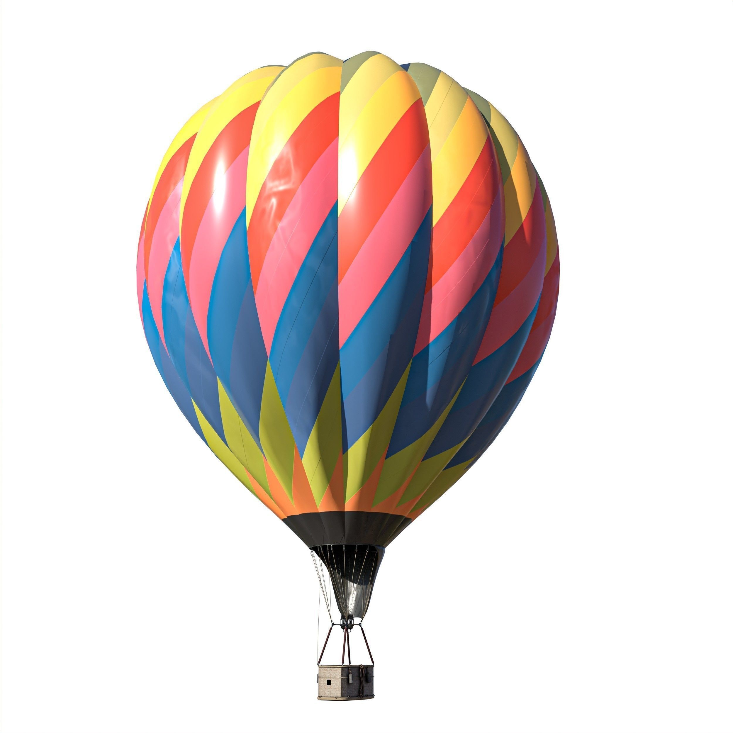 Hot Air Balloons    Low-poly 3D model_8