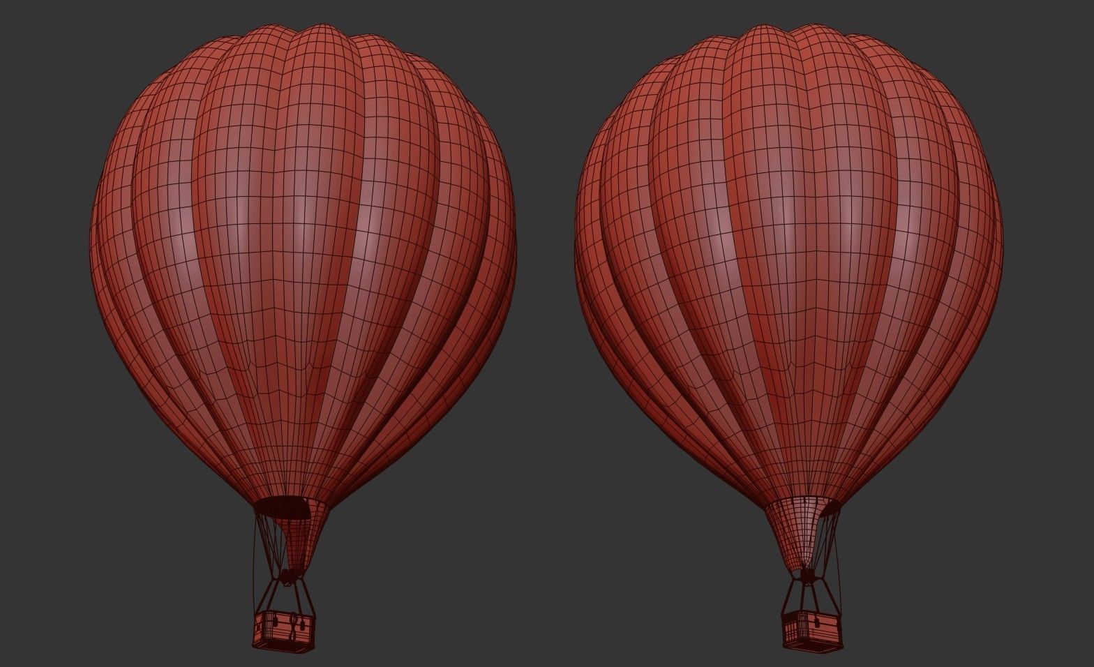Hot Air Balloons    Low-poly 3D model_20
