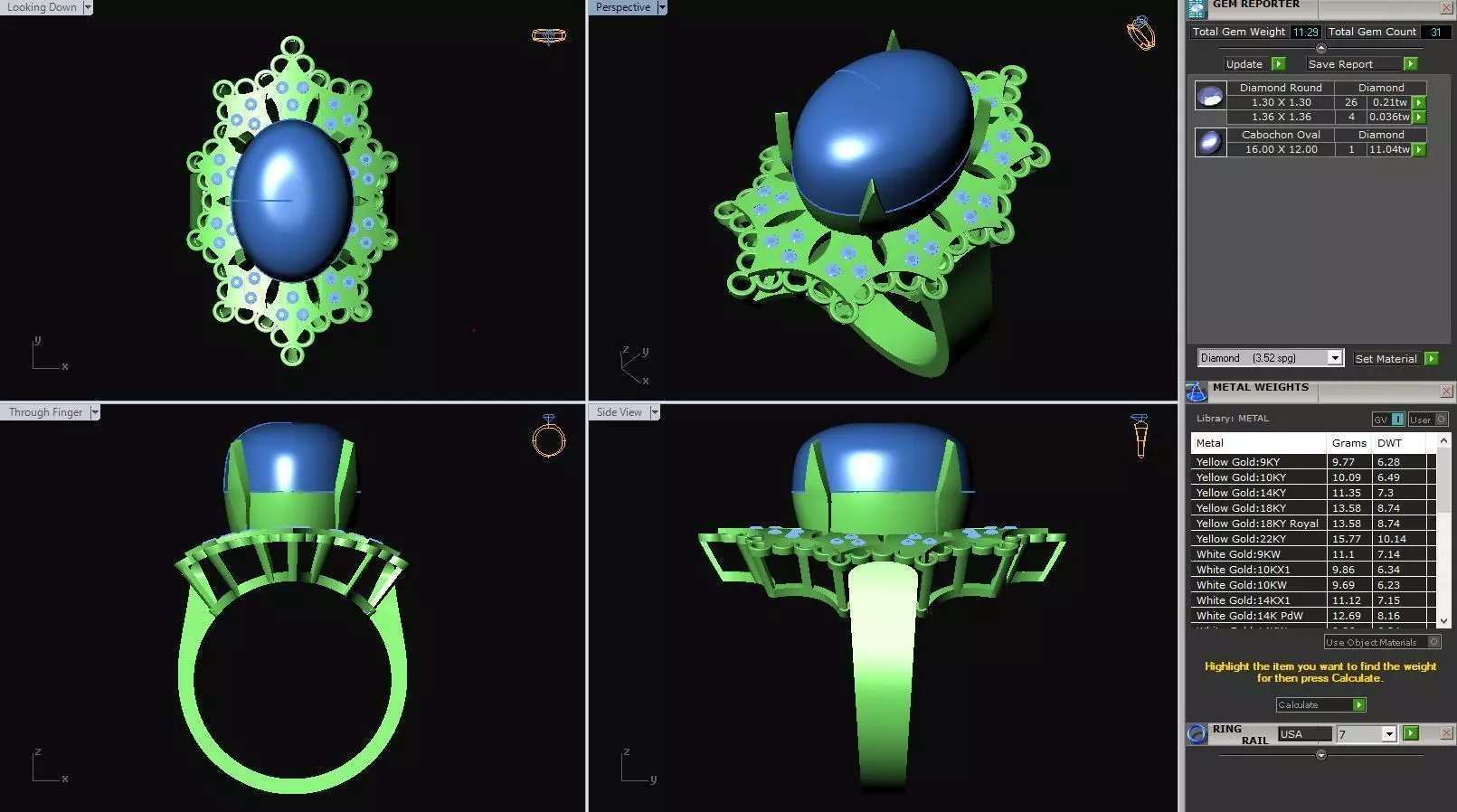 BCJ-034 ring with gemstones 3D print model_0