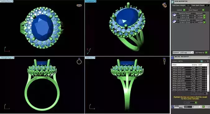BCJ-029 ring with sapphires