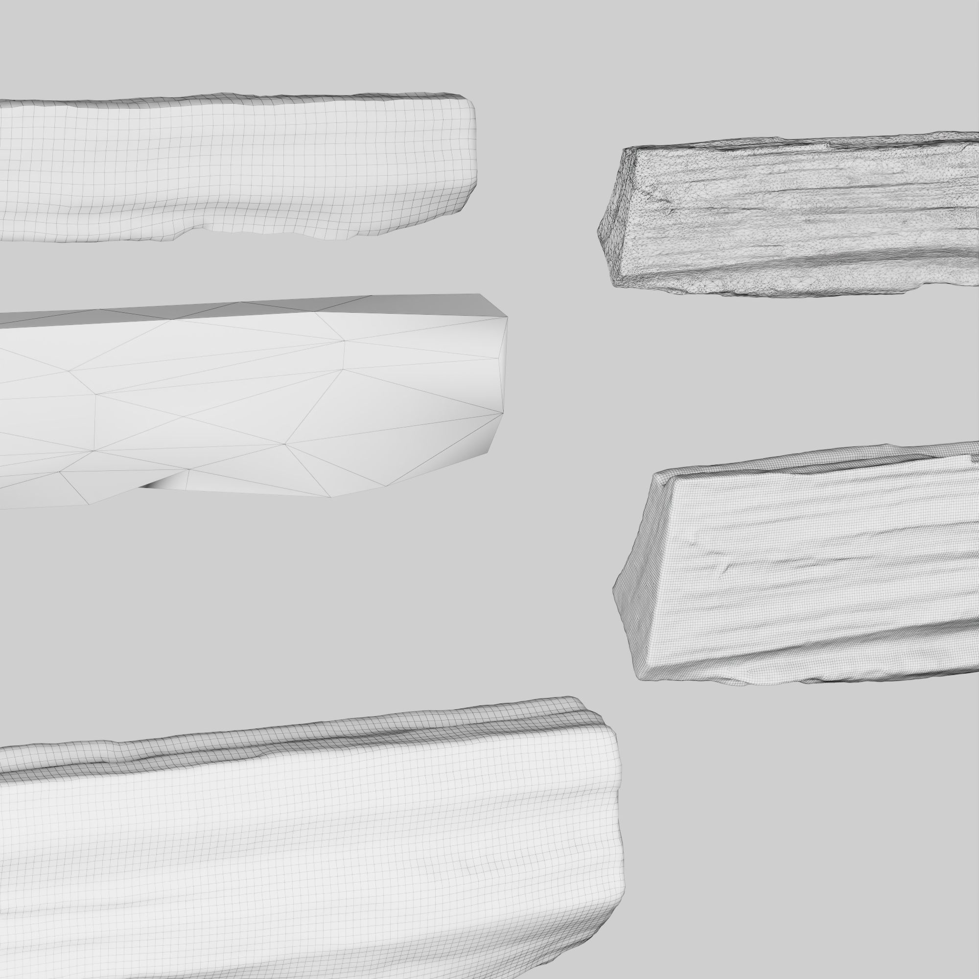 PSWooden007 scanned Wood chip Low-poly 3D model_14